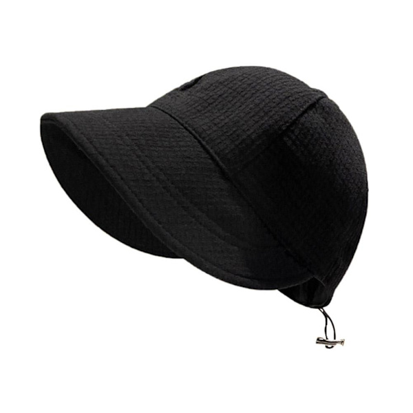 Sommarmjuk bomull Hästsvanshinkhatt Outdoor Beach Sun Adjusta black one-size