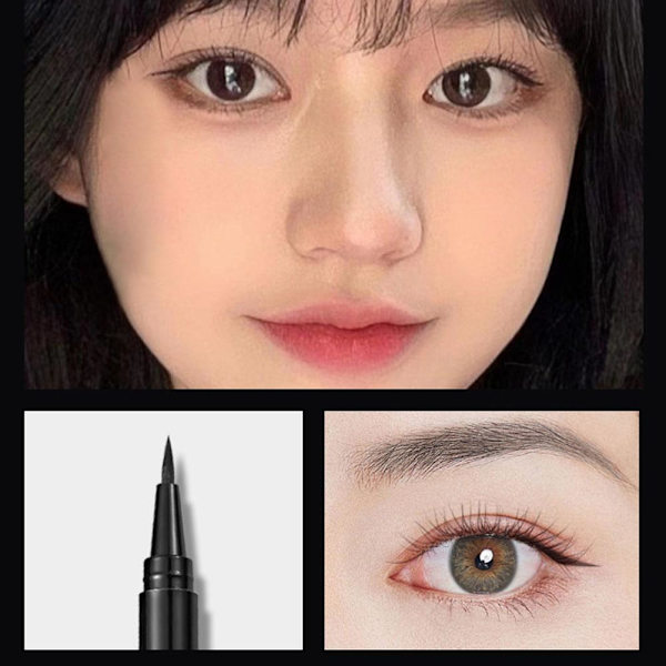 Vattentät och långvarig eyeliner som inte kladdar 1 # black 2ml