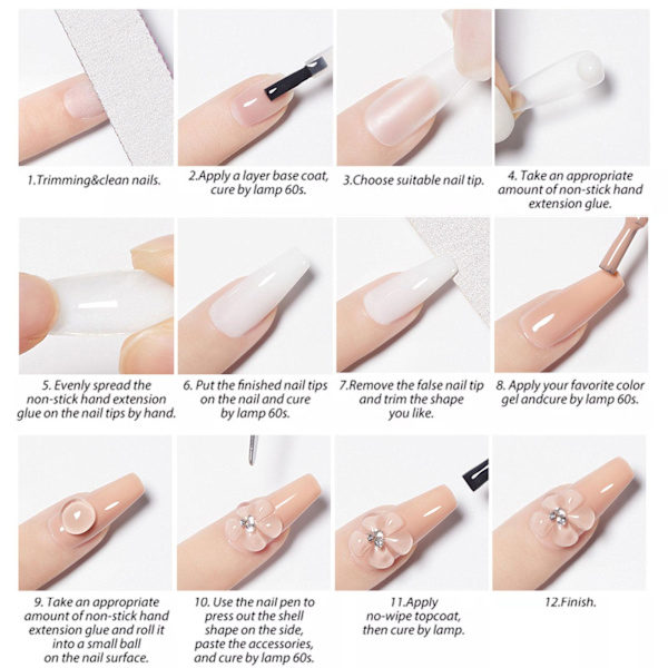 Icke-klibbig Handförlängning Nagelgel Skulpteringsgel Nagel XP Konst T Polish Q0Z6 clear 5ml