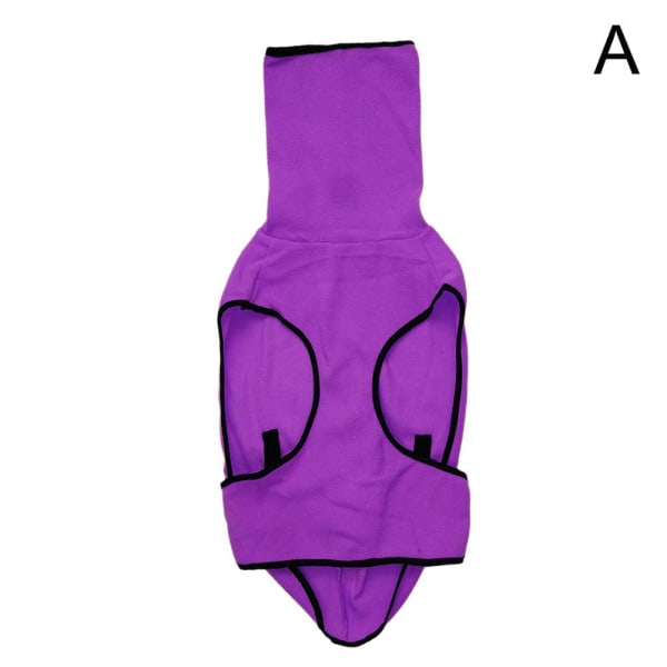 Hund Morgonrock Handduk Mikrofiber Badrock Pet Super Absorbent Dryi purple M