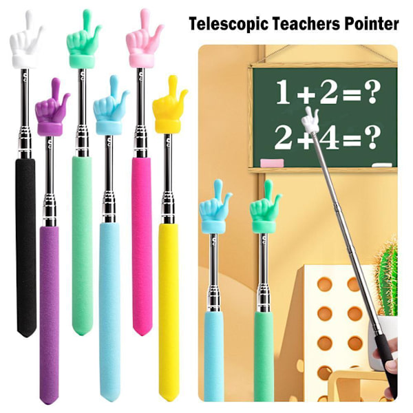 Teleskopisk lärarpekare, Mini Handpekare Finger Stick Pekare red one-size