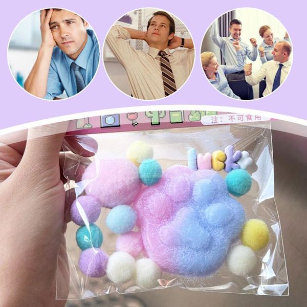 Fidget Leksak Kawaii Plysch Katt Tass Transparent Kub Stress O2 Leksak Lindring I2J3 T4D6 A one-size