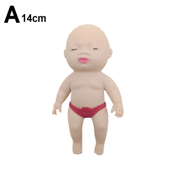 Söt Squeeze Baby Doll Toys TPR Simulation Doll 8/14CM✨f red 14cm