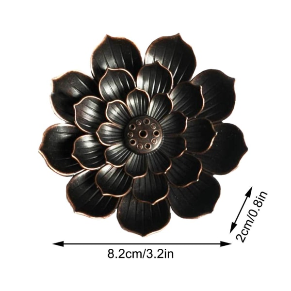 Rökelsebrännare Stickhållare Aromaterapi Lotus-Insence Burner A small gold One-size