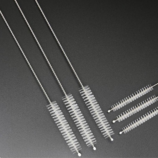 10/5/1X Provrör Rengöringsborste Flaska Halm Tvätt Rengörare Borste whiteA 170*30*5mm 10pcs