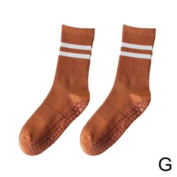 Sportsocka Bomull Mid-tube Bottom Professionell halkfri silikon brown 35-43EU