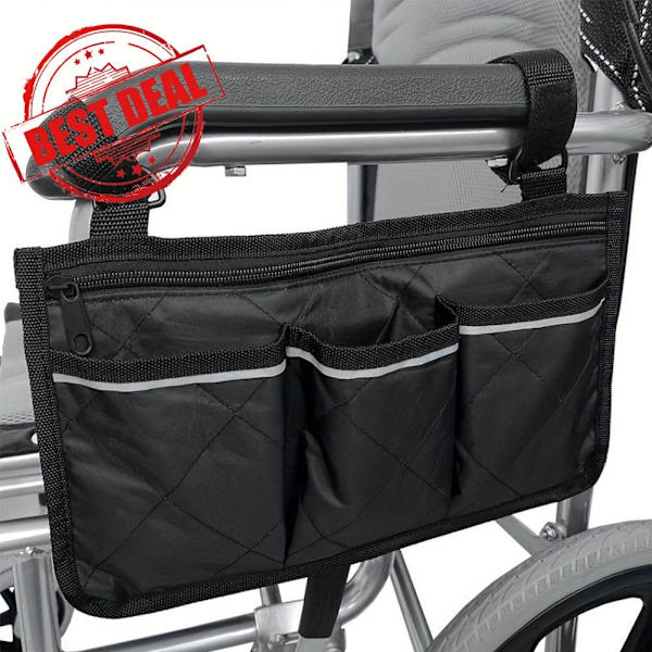 Rullstol Sidoväska Portabel Armstödsficka Organizer Hängande Väska Stor Förvaringskapacitet L8d8 Purple One size