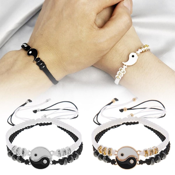Tai Chi Flätat Armband Par Snöre Handvävt Handrep O7b3 sliver onesize