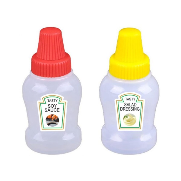 2/4x mini tomatketchup flaska bärbar sås salladsdressing Sq 4pcs 4pcs