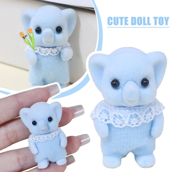 Tecknad Söt Pälsig Baby Elefant Docka Mjölk Huhu Liten Flickvän Docka Lek Present Ornament Flicka P1d8