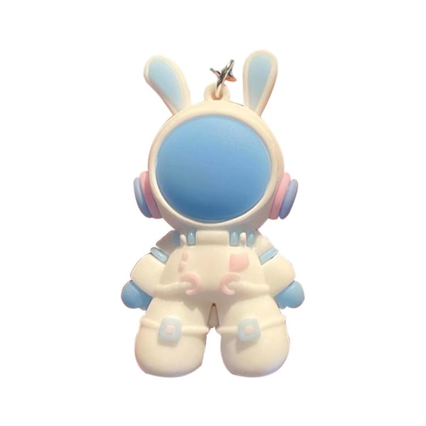 Mode Kawaii Ny rymdastronaut Bunny Doll Nyckelring för kvinnor blue one-size