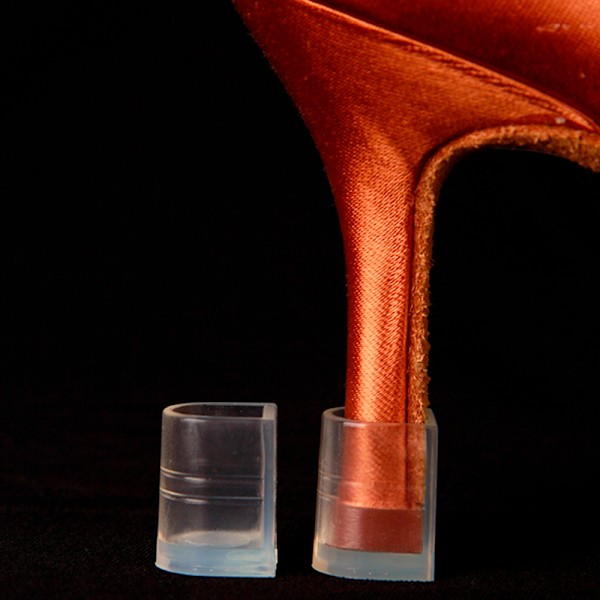 2 st transparenta klackskydd för stiletthälskydd white M