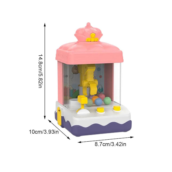 Mini Leksak Klomaskin Gripboll Dinosauriefångare Godis Gripare Dockfångst Leksak K3J0 pink one-size