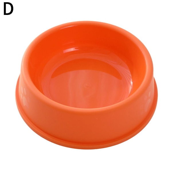 Hundskål med tassavtryck, halkfri, universell matskål för husdjur Orange 1pcs