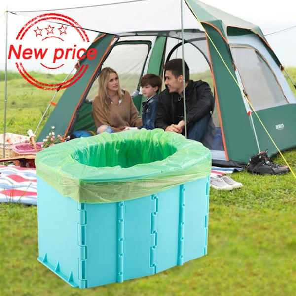 Vikbar Toalett för Baby och Vuxen, Portabel Campingtoalett med Design för Resor och Utomhusbruk