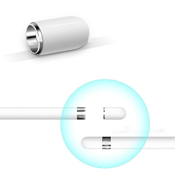 Magnetiskt skyddande pennfodral för iPad whiteA cap