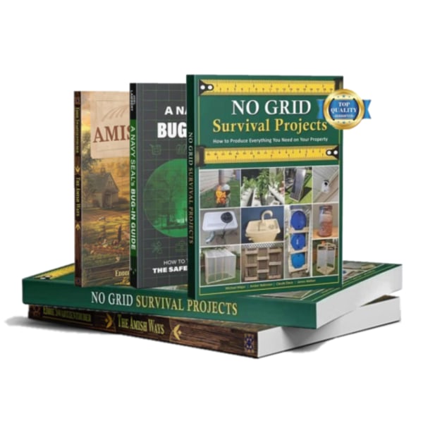 En Navy SeaI's Bug-In Guide & The Amish Ways & No Grid Survival Projects A5-storlek A5A One size