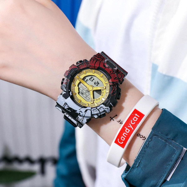 Fashion Children's Electronic Luminous Watch LED Watch Student W B One size