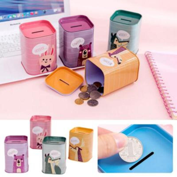 Tecknad Förvaringslåda Spargris Smyckeskrin Kotak Penyimpanan Kotak N9L9 cartoon 1pcs