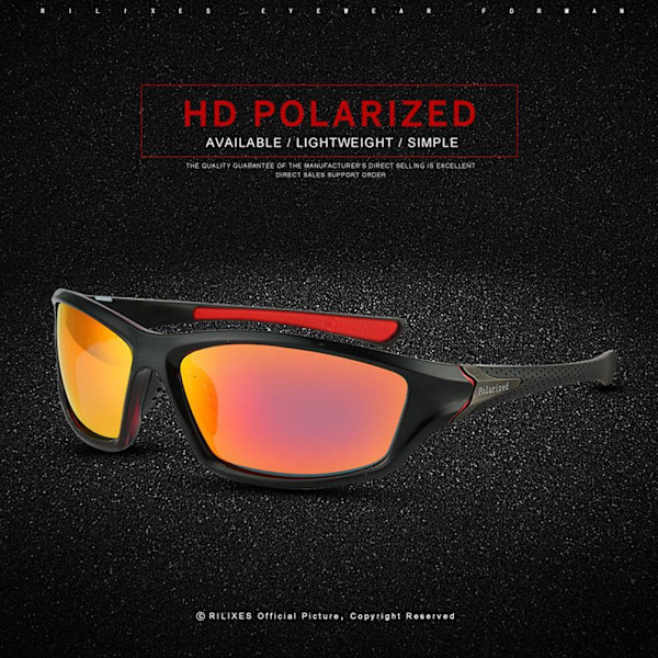 Herr Sport Polariserad Solglasögon Kvadrat Utomhus Körning Fiske G red One-size