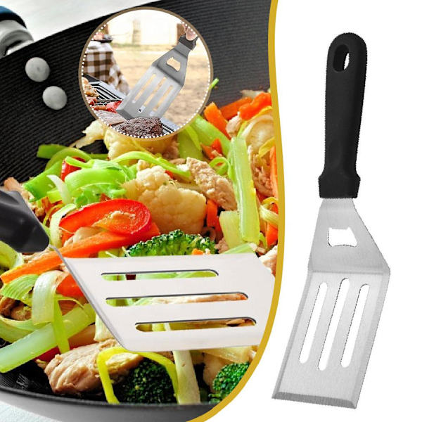 Stekspade Matlagning Fisk Skiva Biff Spatel Slitsad NYTT Verktyg kök S7W3