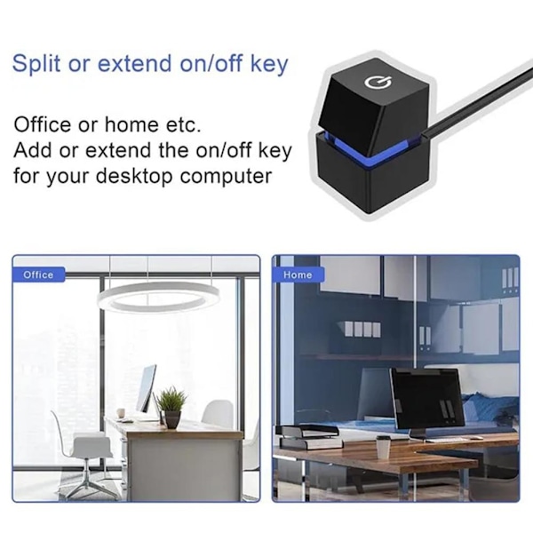 Dator stationär switch PC moderkort extern start ström på / 1.65m one-size