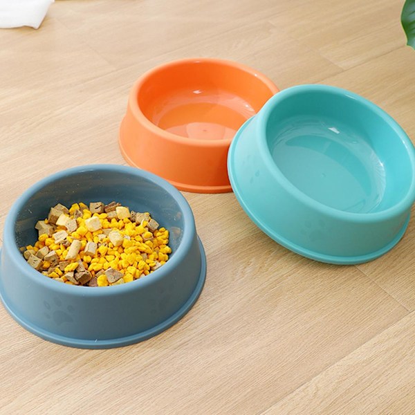 Hundskål med tassavtryck, halkfri, universell matskål för husdjur green 1pcs