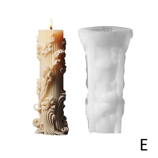 Europeisk Cylinder Silikonform DIY Minimalistisk Pelar Gåva Ljus ZL-198 onesize