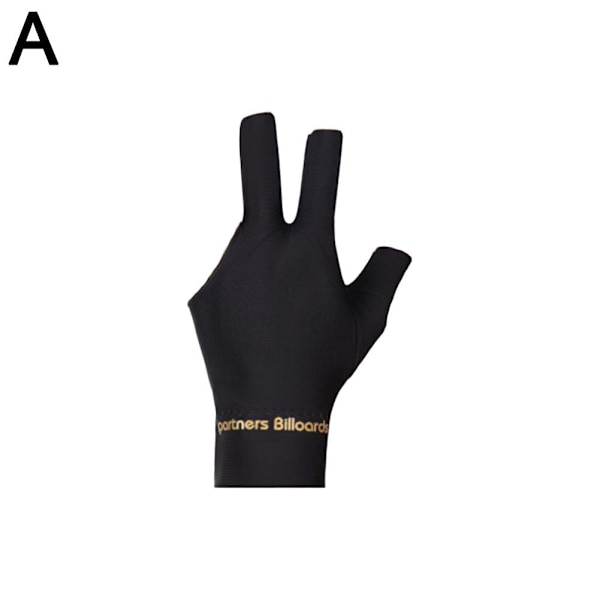 NYA Handskar Biljard 3 Vänster Tre Finger Hand Öppen Pool Cue Handskar Left handblack onesize