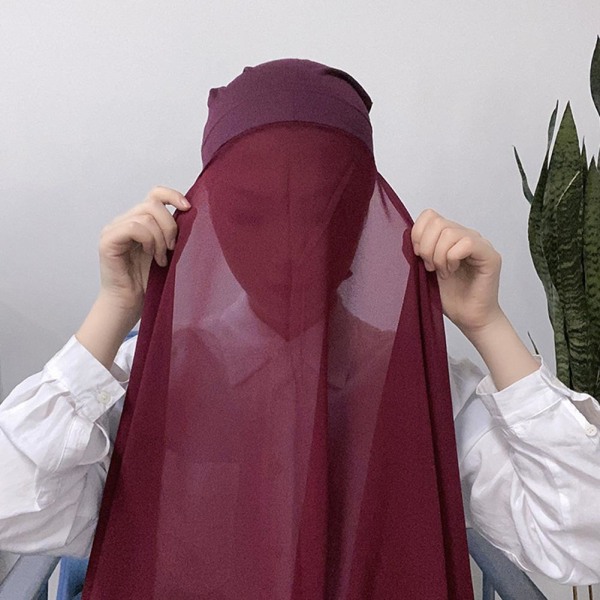 Högkvalitativ, mjuk chiffong-hijab-sjal med lång längd underscarf white One-size