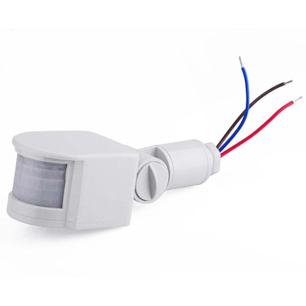 PIR Rörelsesensor Brytare Säkerhet Infraröd installera Lätt I8T4 180 black 85 to 265V