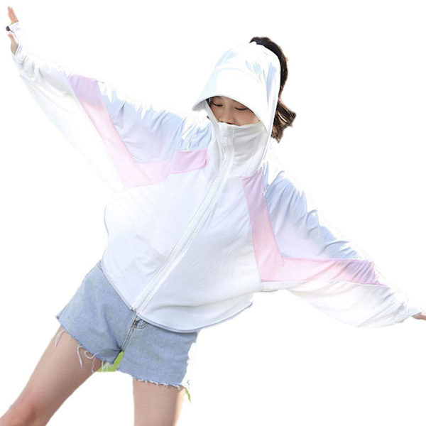 Kvinnor Solskyddskläder Cool med Cap Uv Protection Cyclin white onesize
