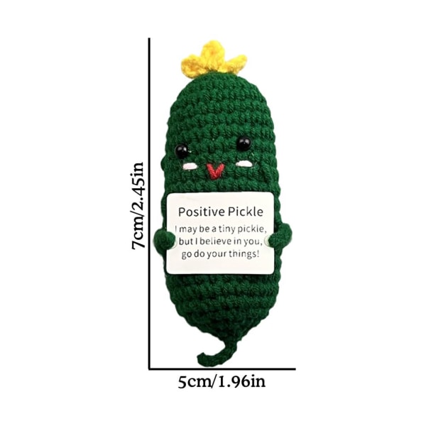 Handgjorda gröna leende fyllda vänskap känslomässigt stöd bild A cucumber