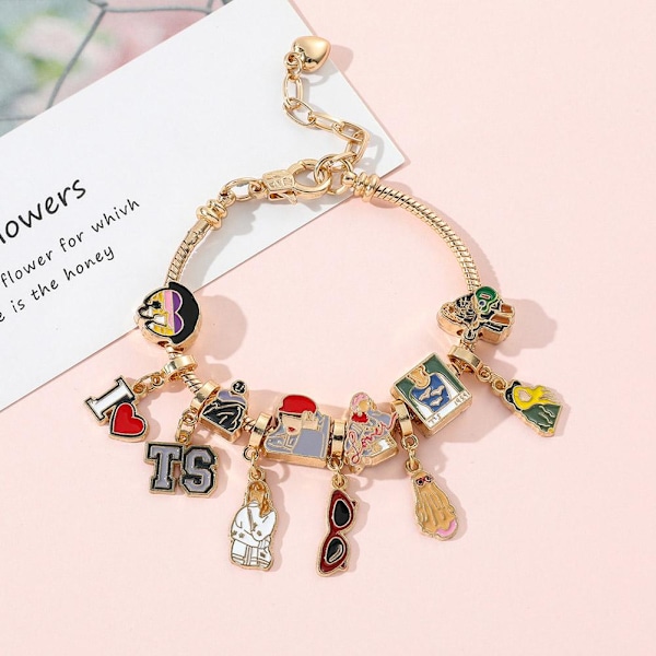 Taylor Swift-inspirerad samling musik berlock armband charm armband mig A One size