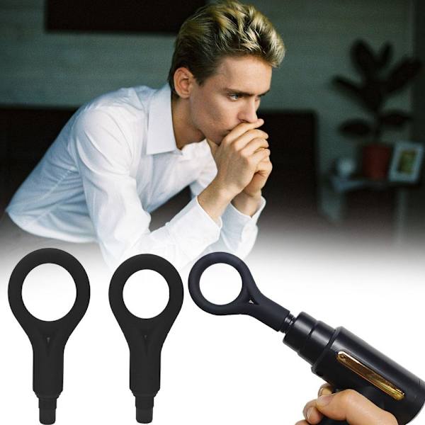 FasciaGun Fun Modifierad Adapter Mjuk Silikon Herr Fascia-Gun Massageleksak B9I5 BlackB 37mm