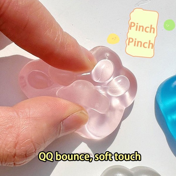 NY Fidget Toy Mini Squishy Toys Mochi Ice Block Stress Ball Toy pink one-size