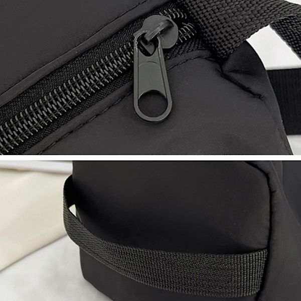 Nylon Kontrasterande Crossbody Kapacitet Kudde Väska, Rese Fitness Axelväska M3J9 Red One size