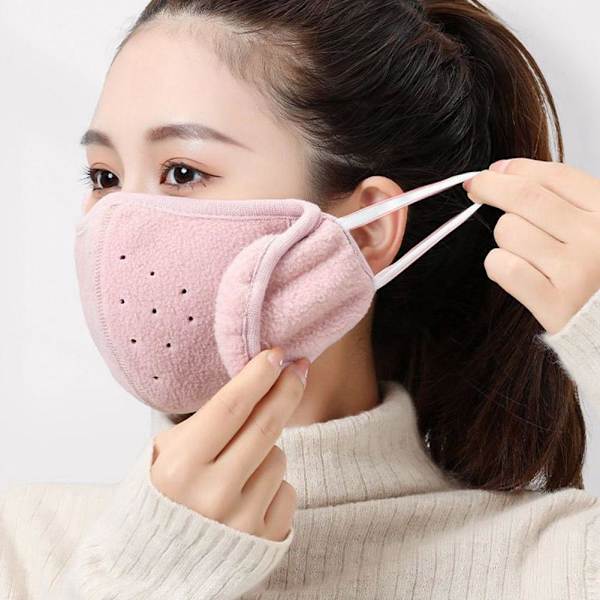 Ansiktsskydd med öronvärmare Vindtät Bandana Öronmuffar Varm Mask Vinter A7G3 Gray One size