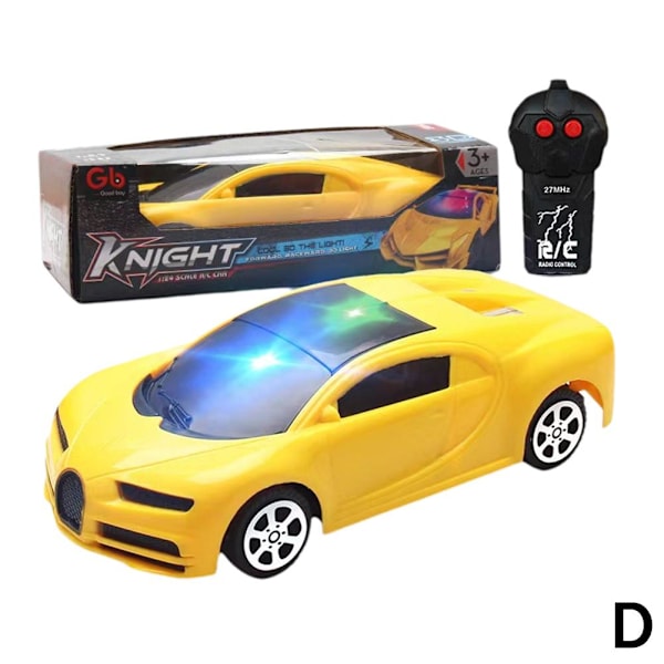 Fjärrstyrd Bil 1:24 Bilar för Barn och Med Ljus Racingmodell Yellow Bugatti