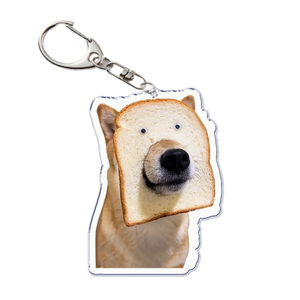 Rolig Dog Cat Meme Keychanin Pendant Speechless lustiga Keycha e one-size