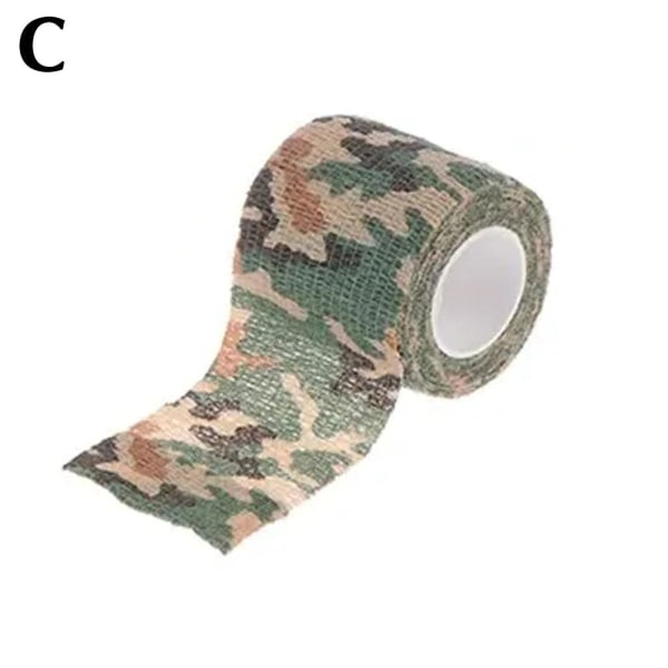 Camo Tape Wrap Kamouflage Jakt Stealth Återanvändbar camo 2 1size