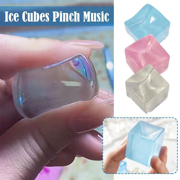 HFINGAQEX Isbit Leksak, Fidget Squishes Leksaker, Krama Isbit transparent onesize