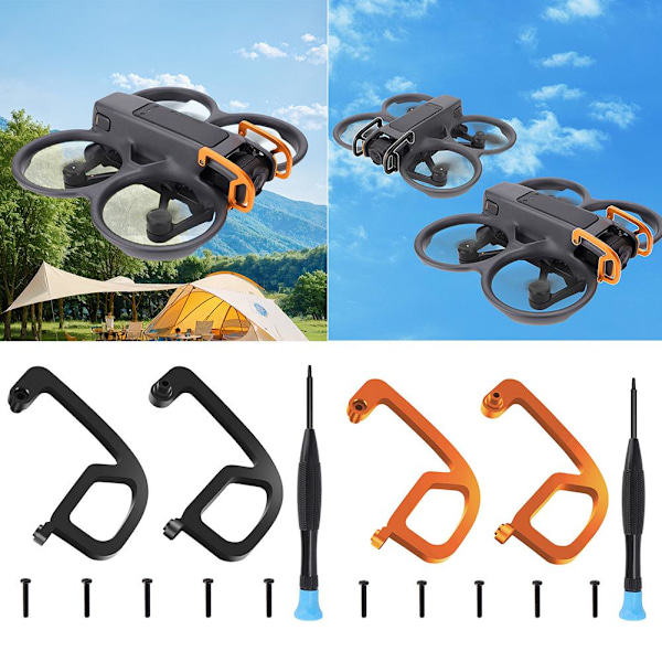Gimbal-stötfångare i aluminiumlegering för dji Avata 2 Drone Anti-Collision Protector Fast Black 1pcs