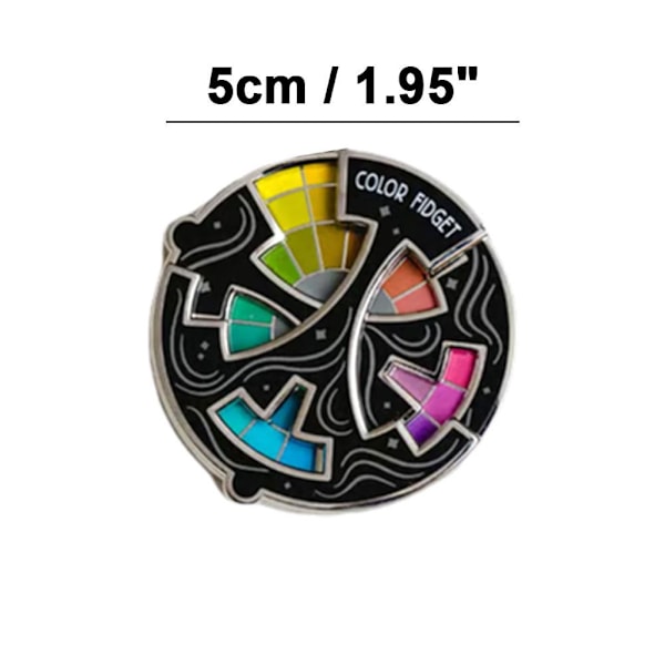 Färgad Fidget Emaljnål, för konstnärer med nyckelring, ångestlindrande märken Hot keychain One size