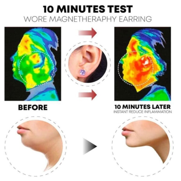 Cubic Lymphvity MagneticTherapy EarStuds,Crystal Therapy Örhänge Black One-size