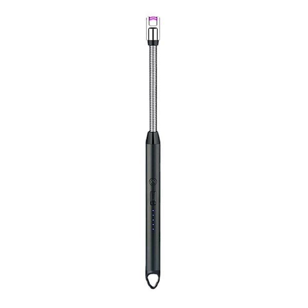 360° LED Elektrisk Bågegrill Tändare USB Vindtät Flammlös Plasma black One-size