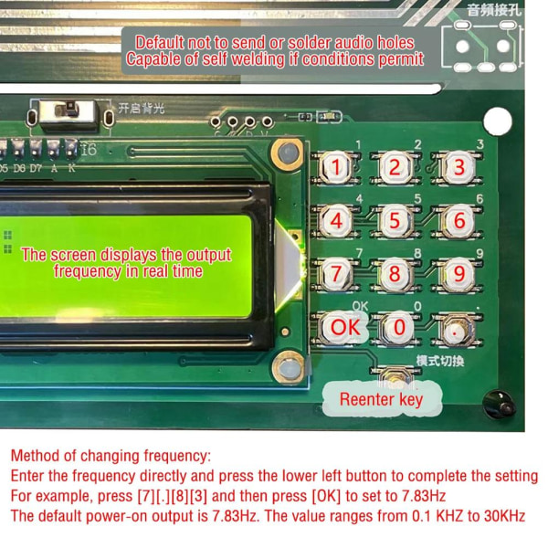 0,1HZ~30000Hz 7,83Hz Schumann Resonance Ultralågfrekvent puls Adjustable frequency DPBT 1set