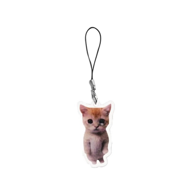 2023 Happy Banana Cat Keychain Pendent Acrylic Keychain D 4cm