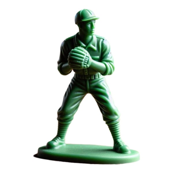 Jkapagzy Basebollsoldatfigurer, Mini Gröna Basebollspelare C 1pcs