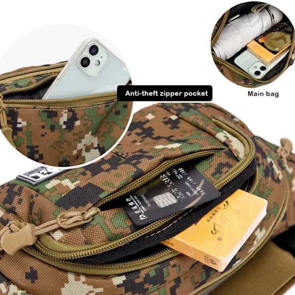 Taktisk Sling Bag Bröst Axelväska Militär Crossbody Pack Utomhus^` black 20*13*9cm/7.9*5.1*3.5in